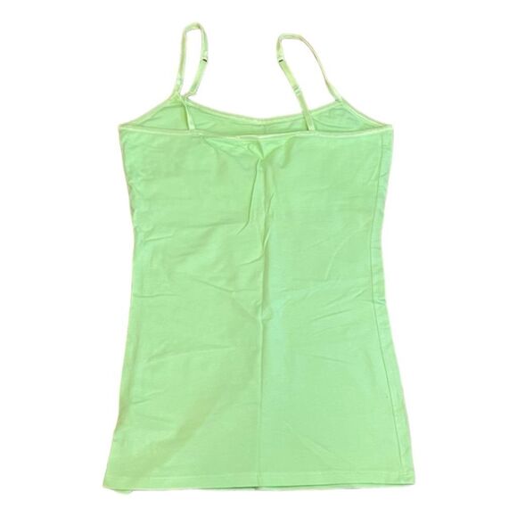 SO Camisole Tank Top Lime Green Sleeveless Spaghetti Strap Shelf Bra M - Picture 2 of 8